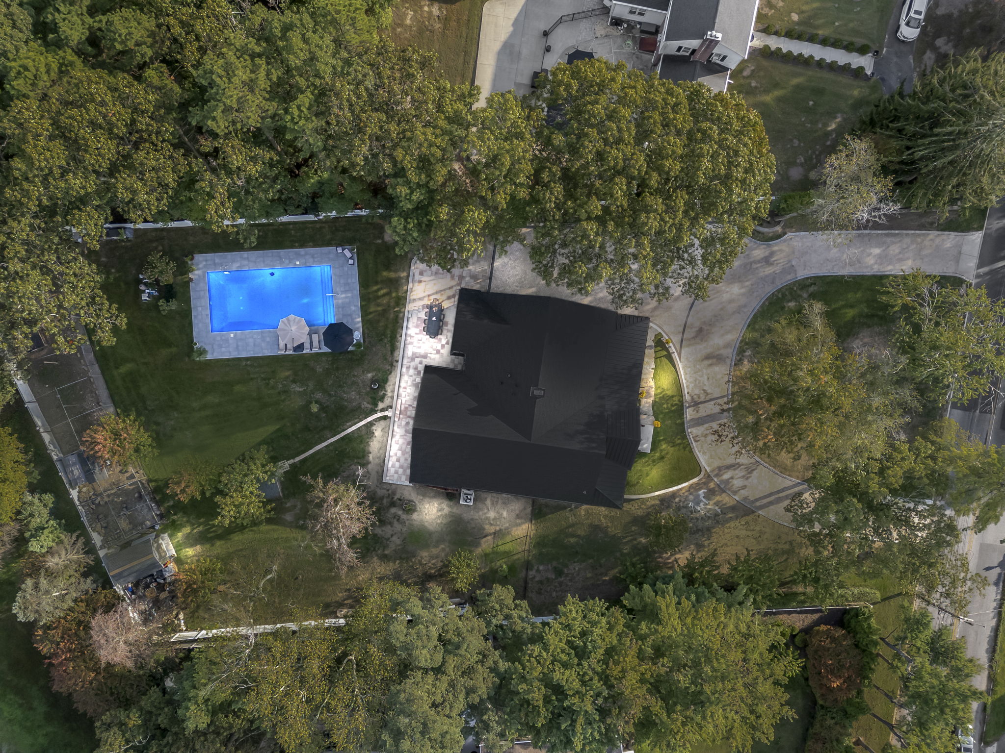 Aerial view of property